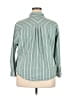 auden Stripes Green 3/4 Sleeve Button-Down Shirt Size XXL - photo 2