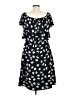 Cooper & Ella 100% Polyester Floral Blue Casual Dress Size M - photo 2