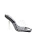 Cape Robbin Silver Black Heels Size 6 1/2 - photo 1