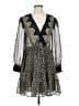Topshop 100% Polyester Animal Print Gray Cocktail Dress Size 4 - photo 1