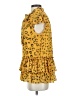 Nicole Miller Collection 100% Polyester Yellow Short Sleeve Top Size S - photo 5