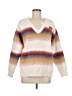 Assorted Brands Stripes Ivory Pullover Sweater Size M - photo 1