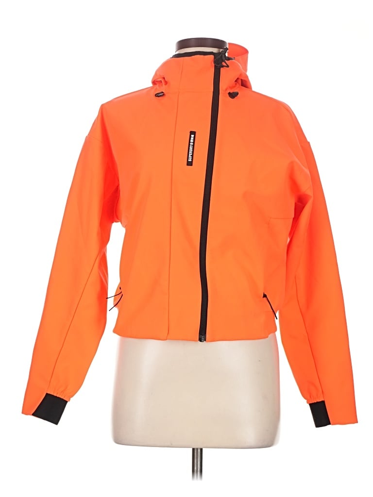 Pre-owned Superdry Windbreaker Jacket In Orange