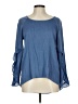 Moa Moa Blue Long Sleeve Blouse Size L - photo 1