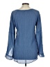 Moa Moa Blue Long Sleeve Blouse Size L - photo 2