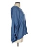 Moa Moa Blue Long Sleeve Blouse Size L - photo 4