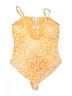Unbranded Animal Print Yellow Orange One Piece Swimsuit Size L - photo 2