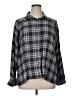 Vanilla Star Plaid Gray 3/4 Sleeve Button-Down Shirt Size XL - photo 1