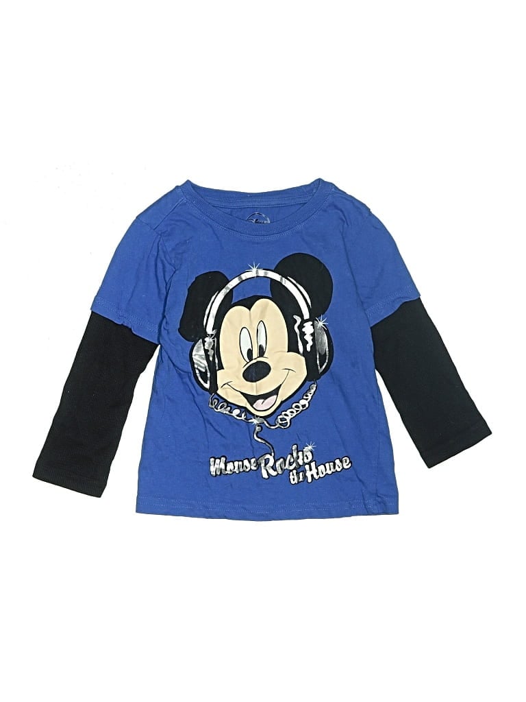Pre-owned Disney Kids' 3/4 Sleeve T-shirt In Blue