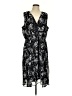 Rush 100% Polyester Print Black Cocktail Dress Size L - photo 1