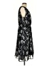 Rush 100% Polyester Print Black Cocktail Dress Size L - photo 4