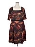 Isabel + Alice Print Brown Casual Dress Size 2X - photo 1