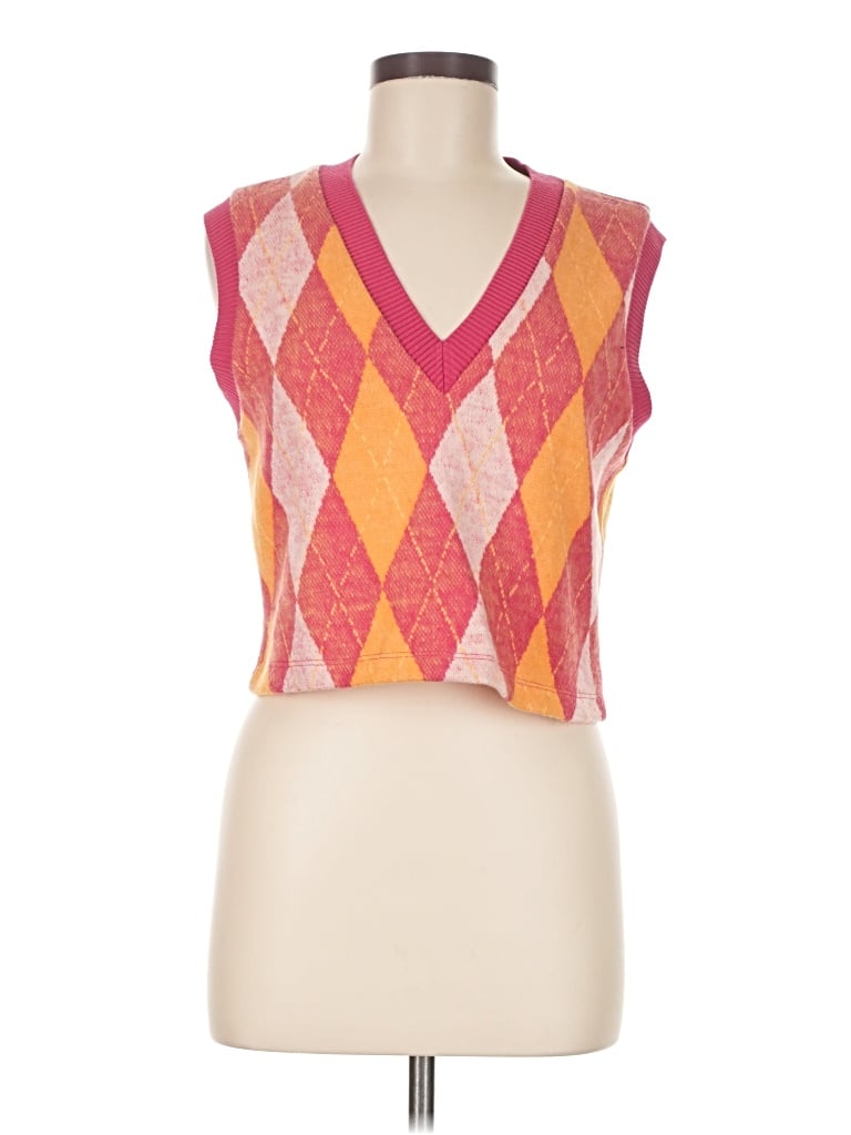 Zara Sweater Vest In Pink
