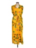 Assorted Brands 100% Polyester Tropical Yellow Casual Dress Size L - photo 1