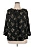 Chaps Black 3/4 Sleeve Blouse Size 2X - photo 1