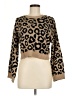 BCBGeneration Animal Print Brown Pullover Sweater Size M - photo 1
