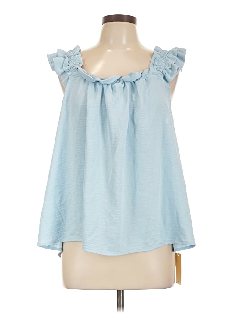 Assorted Brands Sleeveless Blouse In Blue