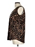 Unbranded Animal Print Brown Black Short Sleeve Blouse Size L - photo 5