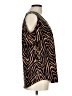 Unbranded Animal Print Brown Black Short Sleeve Blouse Size L - photo 4