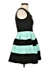 Crystal Doll Color Block Teal Cocktail Dress Size 1 - photo 4