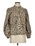 J.Crew 100% Cotton Animal Print Brown Long Sleeve Blouse Size S - photo 1