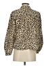 J.Crew 100% Cotton Animal Print Brown Long Sleeve Blouse Size S - photo 2