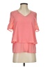 Juicy Couture 100% Polyester Pink Short Sleeve Blouse Size S - photo 1