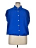 Assorted Brands 100% Polyester Blue Short Sleeve Blouse Size XL - photo 1