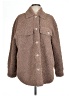 Polagram 100% Polyester Brown Faux Fur Jacket Size L - photo 1