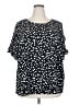 Torrid 100% Polyester Polka Dots Black Short Sleeve T-Shirt Size 2X Plus (2) - photo 1