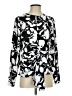 Halston 100% Polyester Print Black Long Sleeve Blouse Size S - photo 1