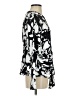 Halston 100% Polyester Print Black Long Sleeve Blouse Size S - photo 4