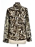 Guess 100% Polyester Animal Print Brown Long Sleeve Blouse Size L - photo 2