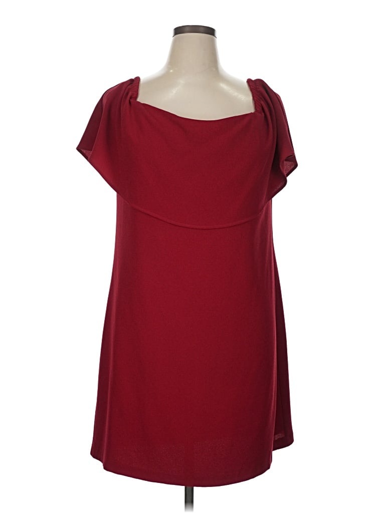 Pre-owned Charles Henry Casual Dress In Burgundy