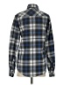 Coastal Plaid Gray Long Sleeve Button-Down Shirt Size S - photo 2