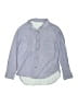 Zara 100% Cotton Stripes Blue Long Sleeve Button-Down Shirt Size 11 - 12 - photo 1