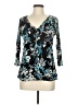 Axcess 100% Nylon Teal 3/4 Sleeve Blouse Size M - photo 1