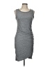 Leith Solid Gray Casual Dress Size L - photo 1
