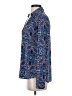 Express 100% Polyester Paisley Blue Long Sleeve Blouse Size S - photo 5