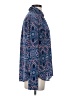 Express 100% Polyester Paisley Blue Long Sleeve Blouse Size S - photo 4