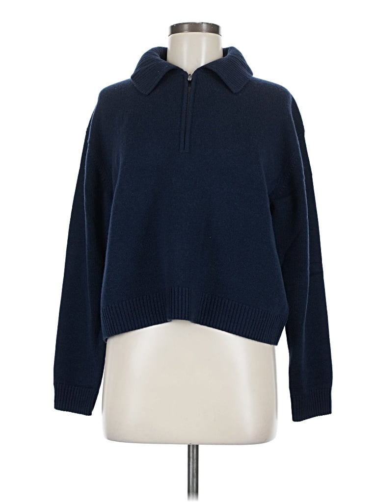 Pre-owned Athleta Wool Pullover Sweater In Blue