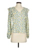 POPSUGAR 100% Rayon Yellow Long Sleeve Blouse Size XS - photo 1