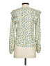 POPSUGAR 100% Rayon Yellow Long Sleeve Blouse Size XS - photo 2