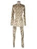 PrettyLittleThing Animal Print Multi Color Gold Jumpsuit Size 4 - photo 2