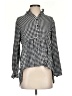 Falls Creek Houndstooth Black Long Sleeve Blouse Size L - photo 1