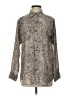 CAbi Paisley Silver Long Sleeve Button-Down Shirt Size S - photo 1
