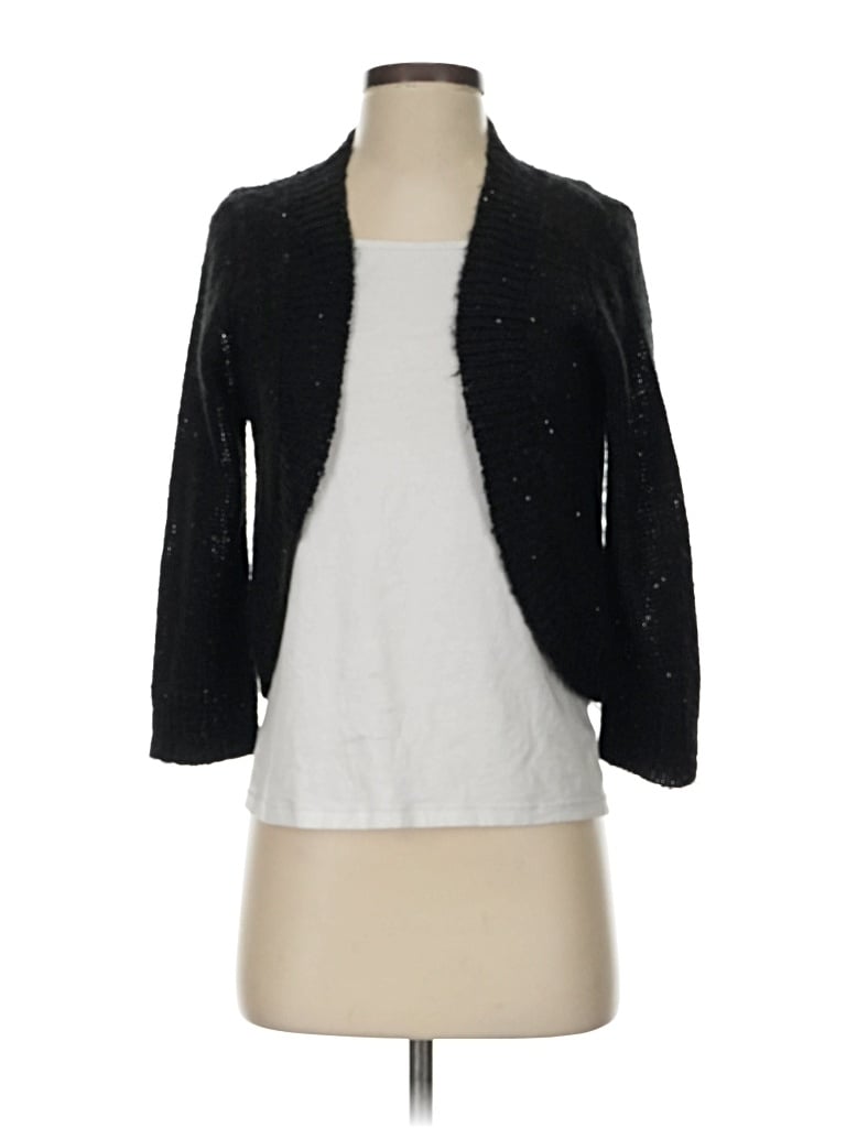 Pre-owned Ny Collection Cardigan Sweater In Black