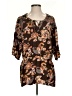 Ariat 100% Rayon Brown 3/4 Sleeve Blouse Size L - photo 1