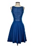 DANIER Solid Blue Cocktail Dress Size 0 - photo 1