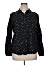 Style&Co Polka Dots Black Long Sleeve Button-Down Shirt Size XL - photo 1